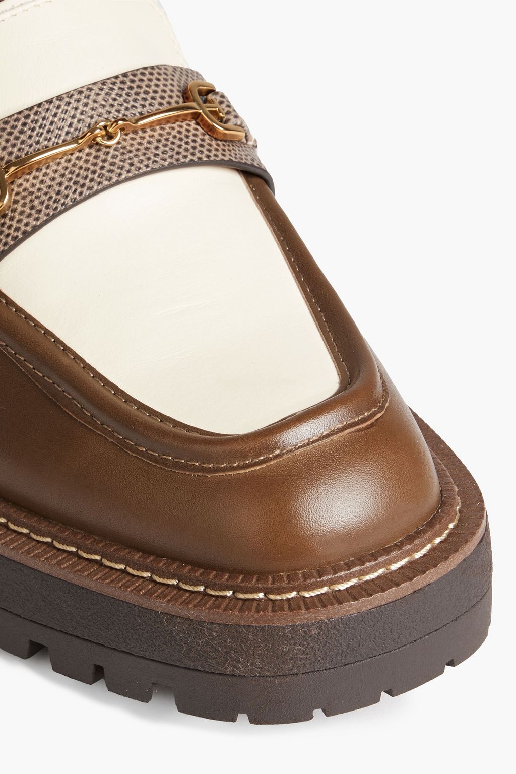 SAM EDELMAN Laurs two-tone leather loafers