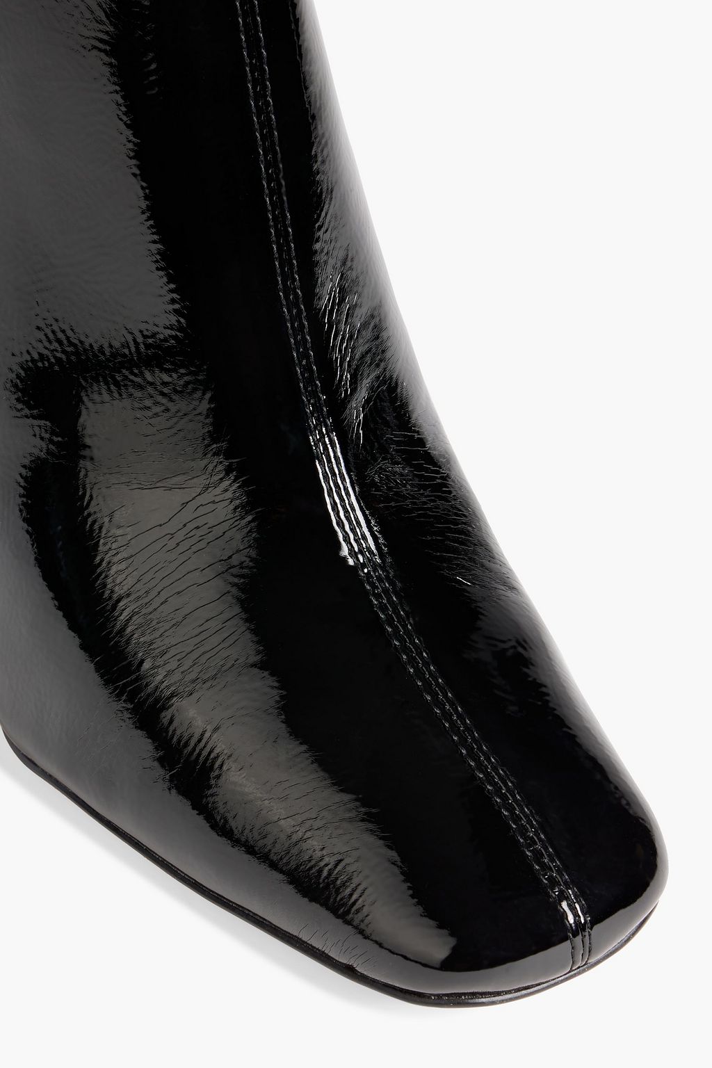 SAM EDELMAN Codie faux patent-leather ankle boots | THE OUTNET