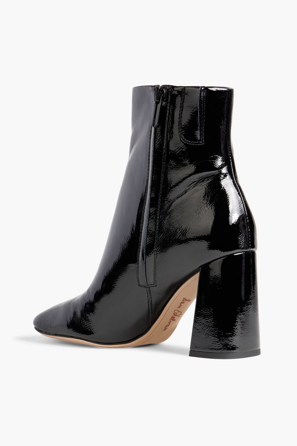SAM EDELMAN Codie faux patent-leather ankle boots