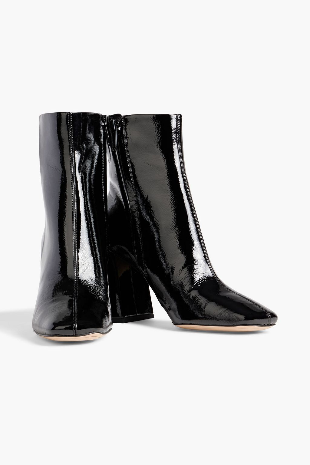 SAM EDELMAN Codie faux patent-leather ankle boots
