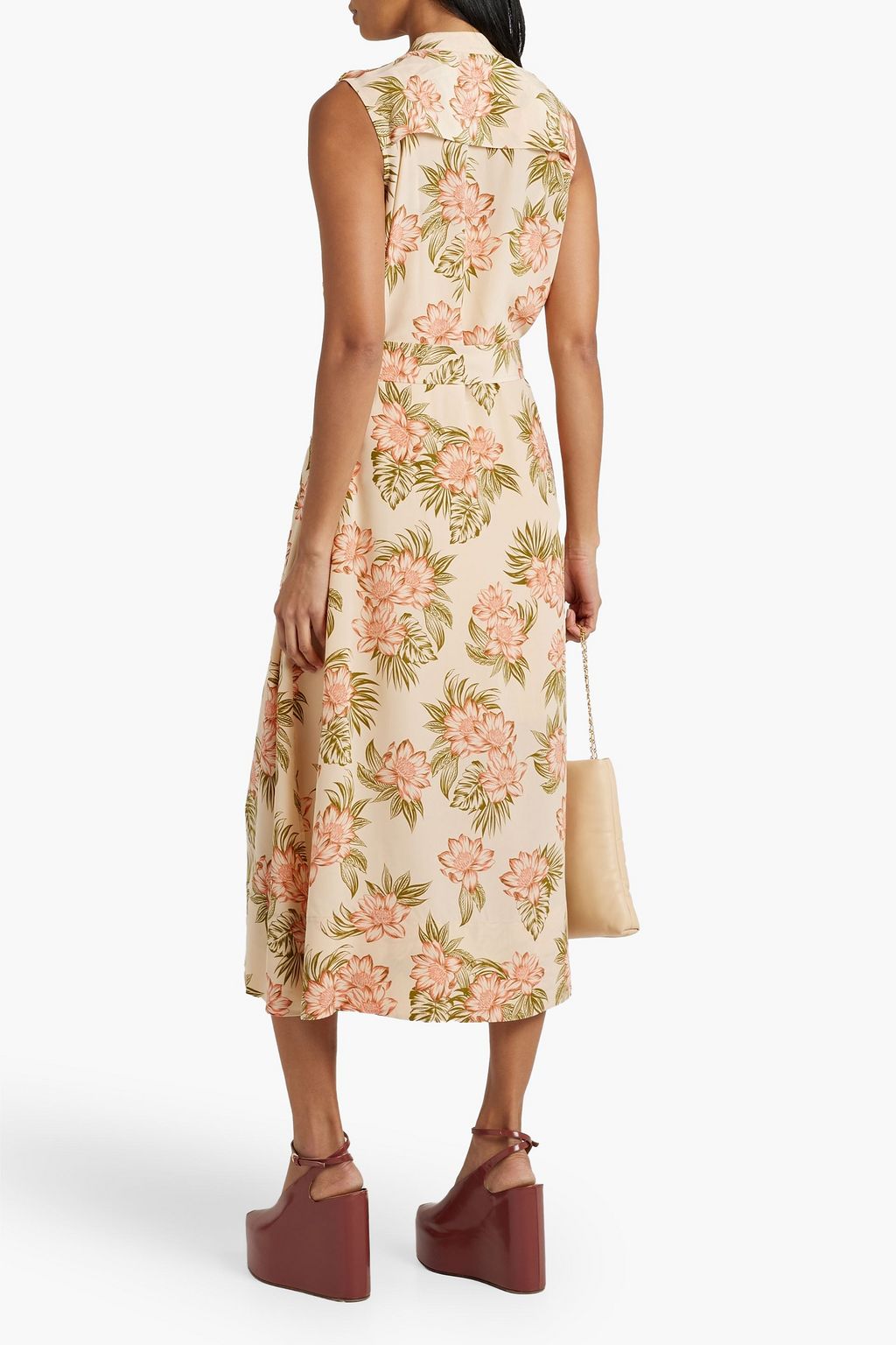 EQUIPMENT Illumina belted floral-print silk-crepe midi dress