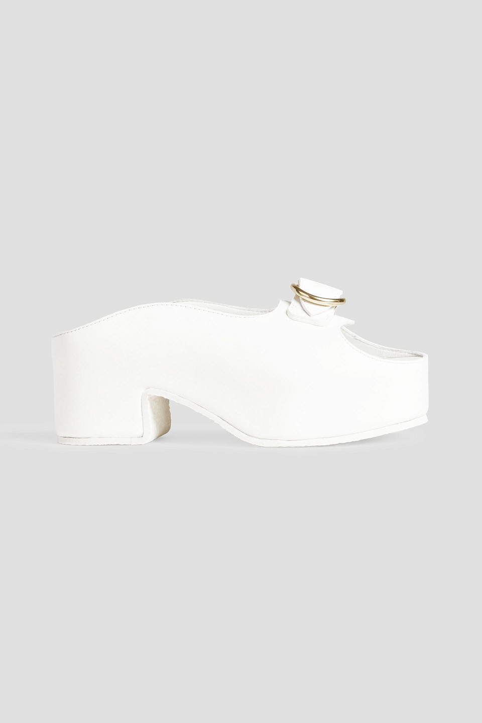 Dries Van Noten Buckled Platform Sandals In White