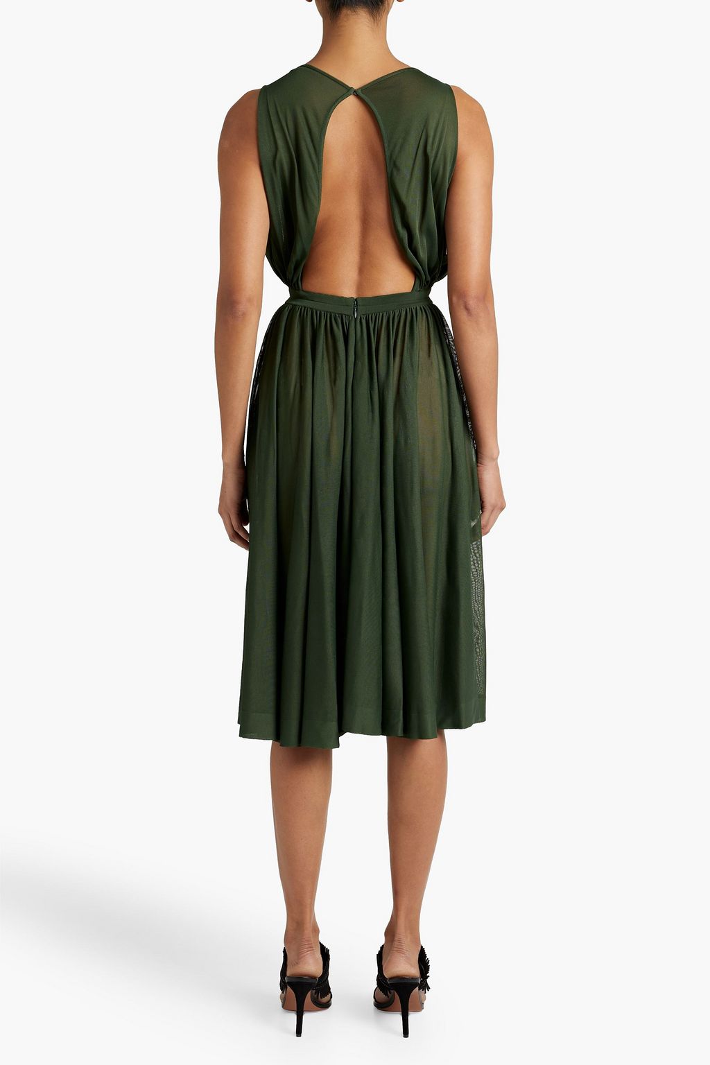 ALAÏA Cutout gathered knitted dress