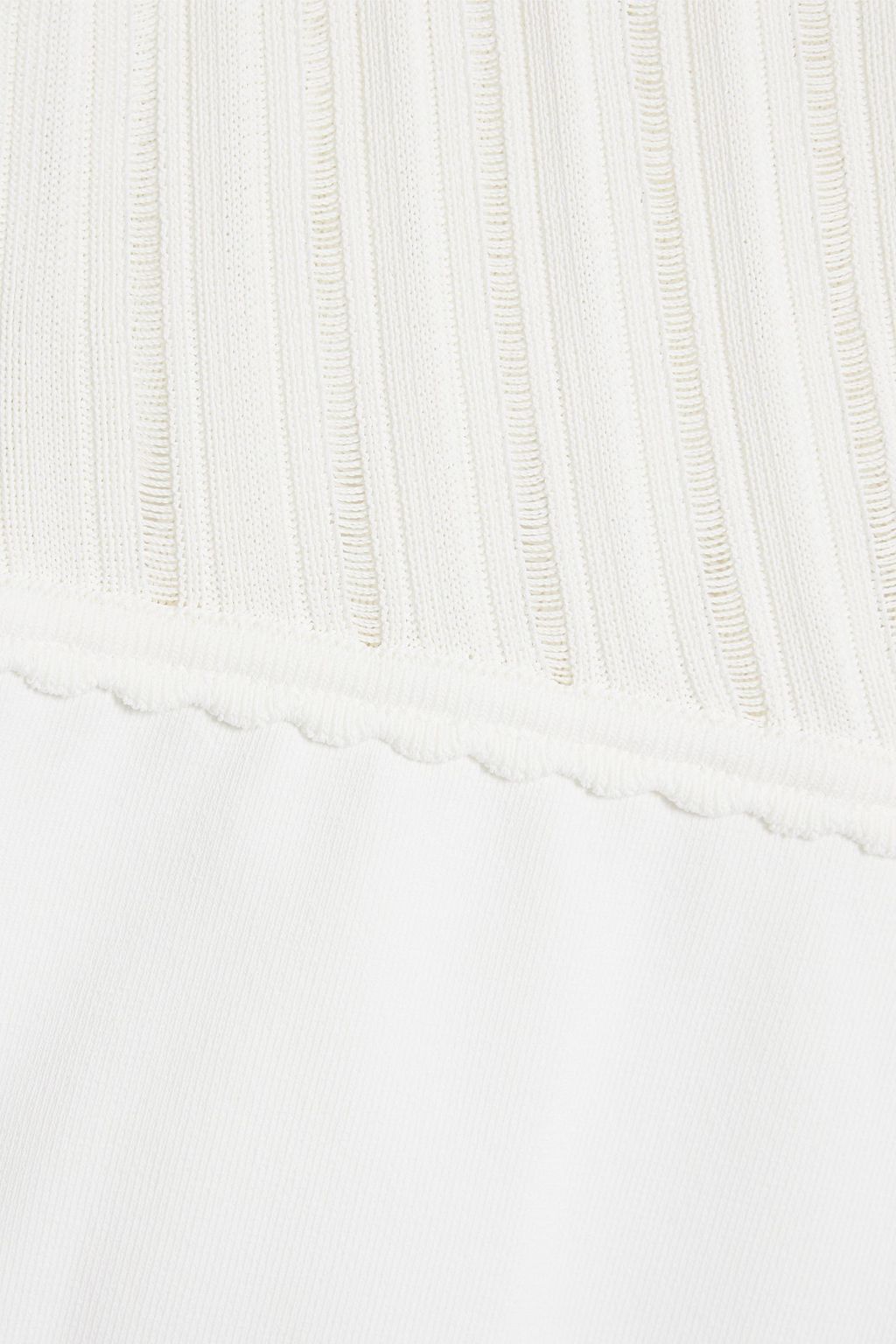 ALAÏA Jersey-paneled ribbed-knit bodysuit