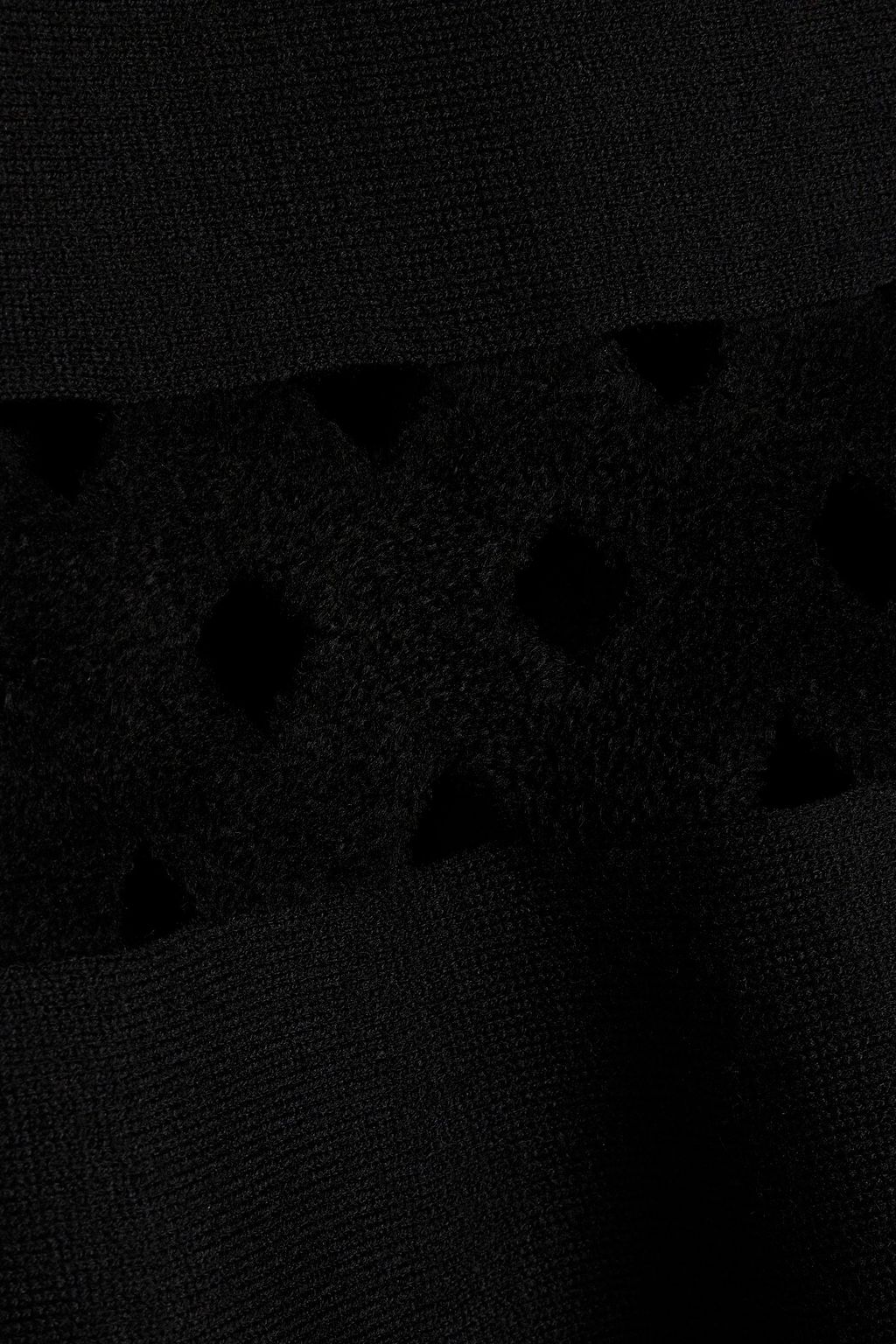 ALAÏA Laser-cut wool-blend mini skirt