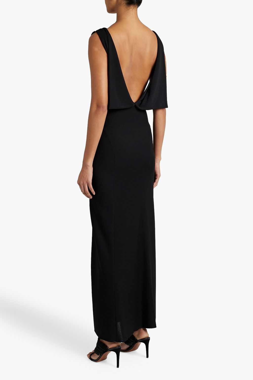 ALAÏA Draped jersey maxi dress