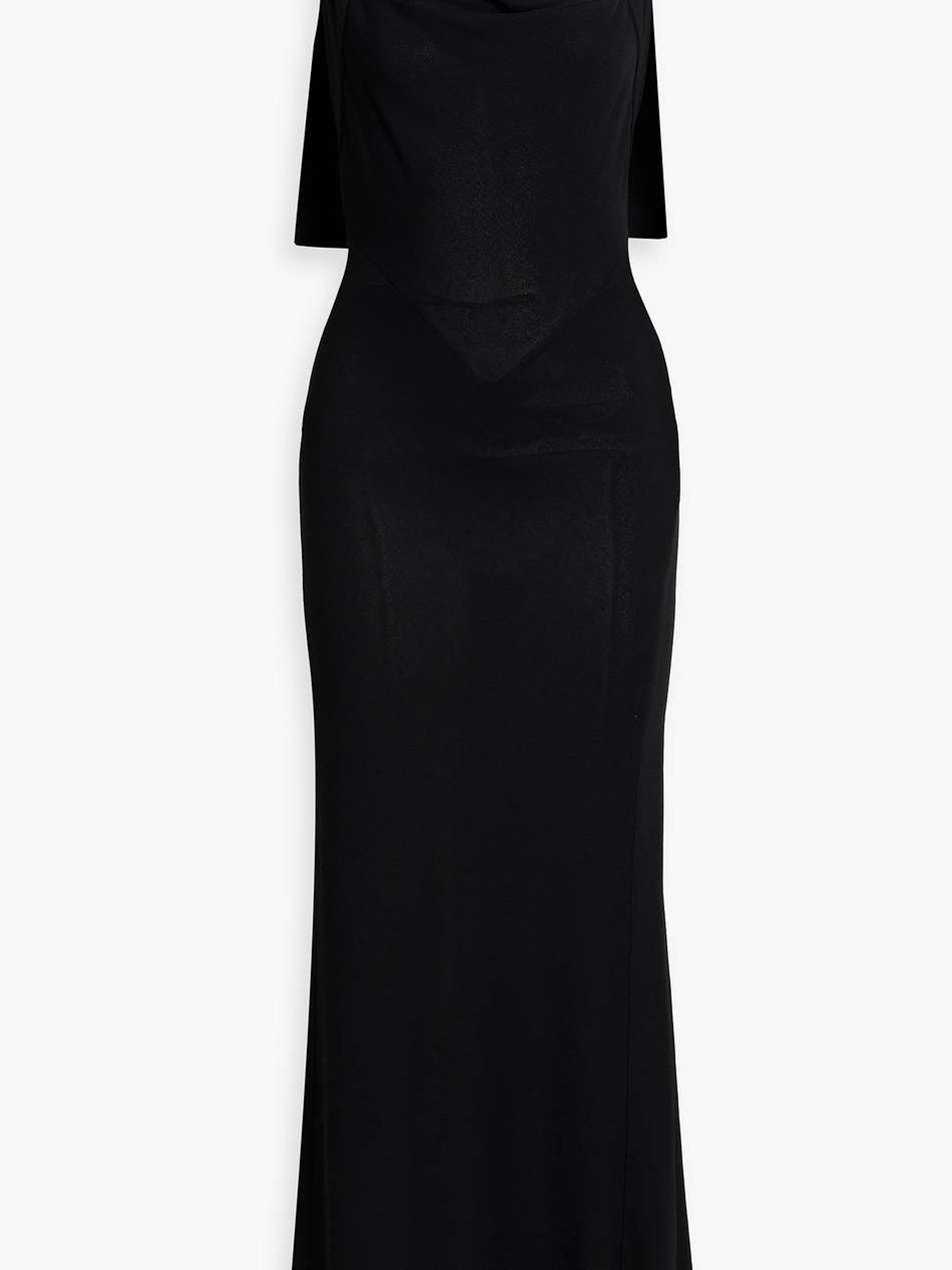 draped jersey maxi dress