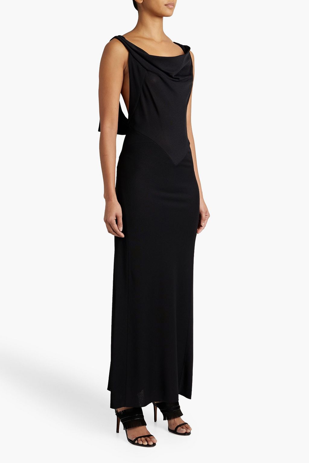 ALAÏA Draped jersey maxi dress