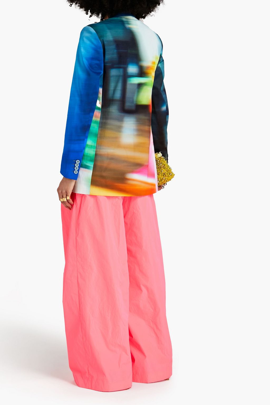 DRIES VAN NOTEN Printed satin blazer