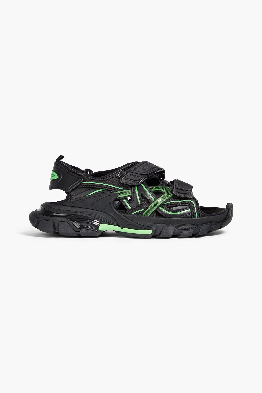 BALENCIAGA Track two-tone neoprene and rubber sandals | THE OUTNET