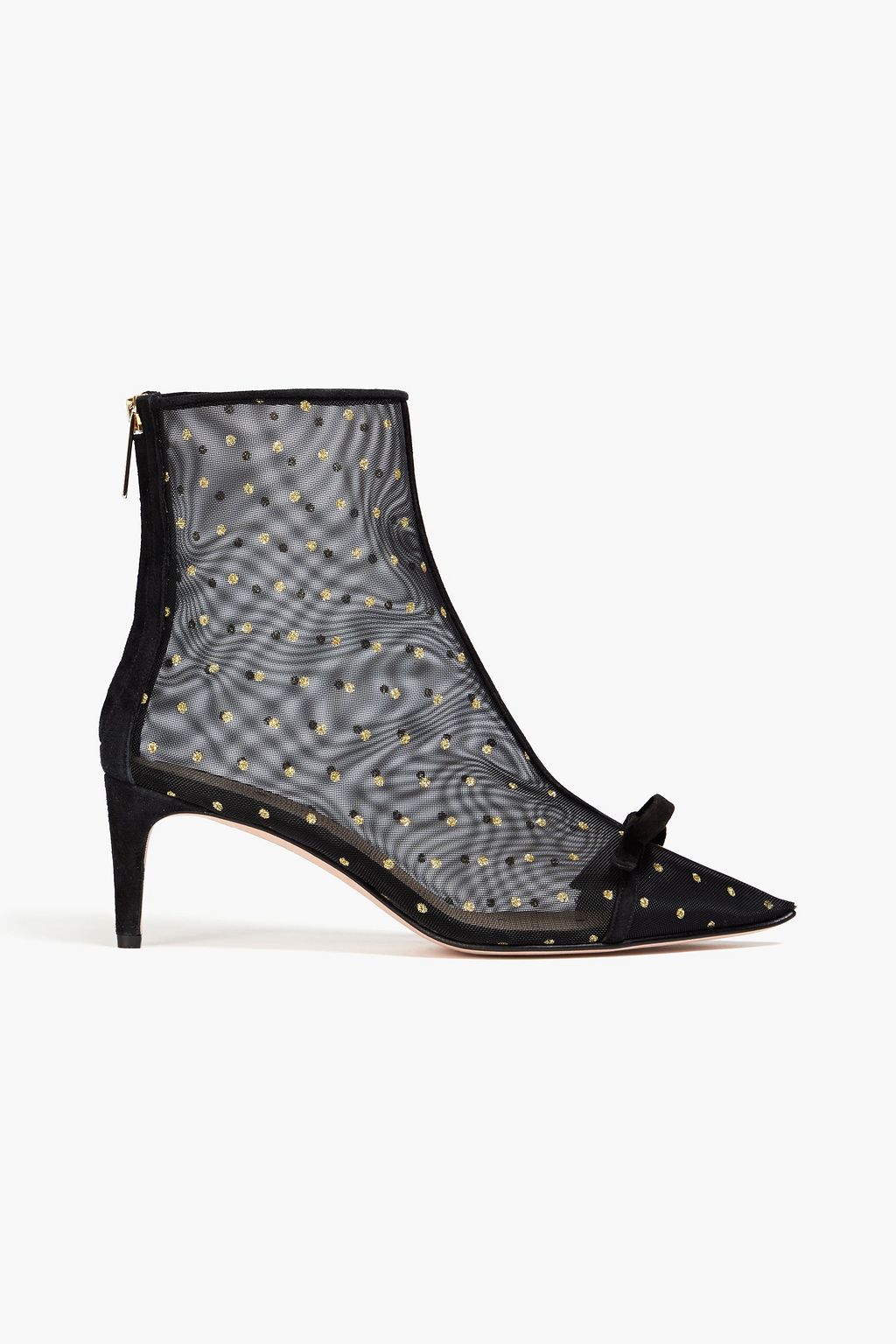 Metallic fil coup ankle boots