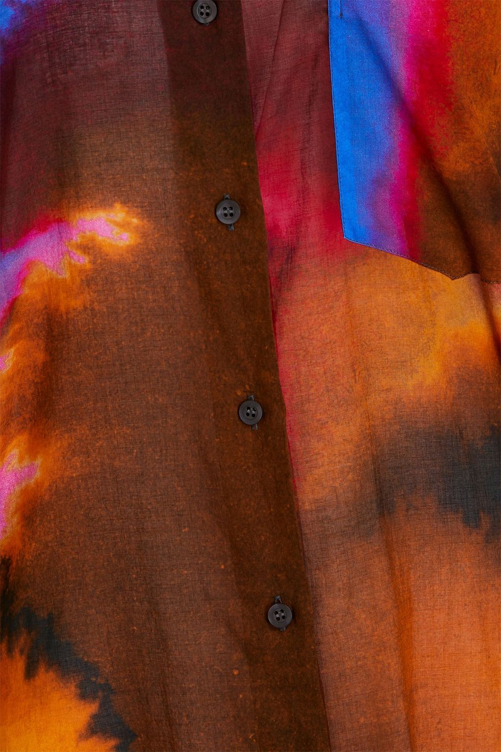 DRIES VAN NOTEN Draped printed cotton-voile midi shirt dress