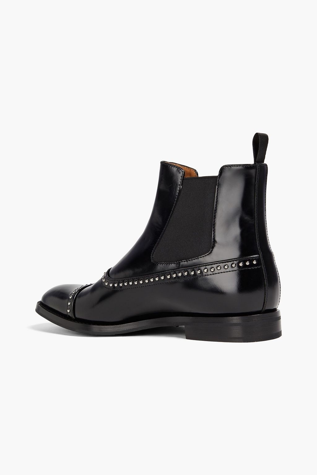 CHURCH'S Anjelica studded polished leather Chelsea boots