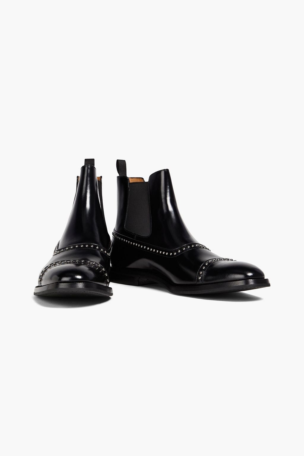 CHURCH'S Anjelica studded polished leather Chelsea boots | Sale up to 70%  off | THE OUTNET