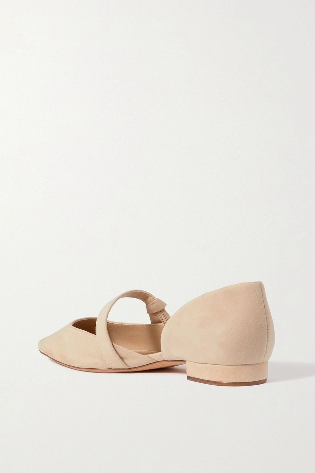 ALEXANDRE BIRMAN Asymmetric Clarita bow-detailed suede Mary Jane flats