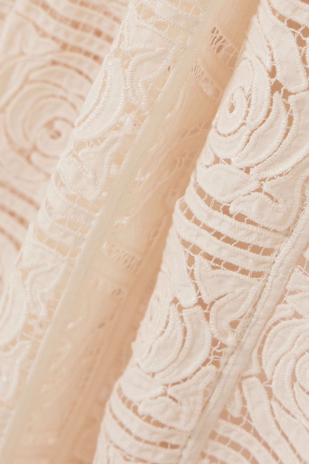 CULT GAIA Solia strapless guipure lace maxi dress