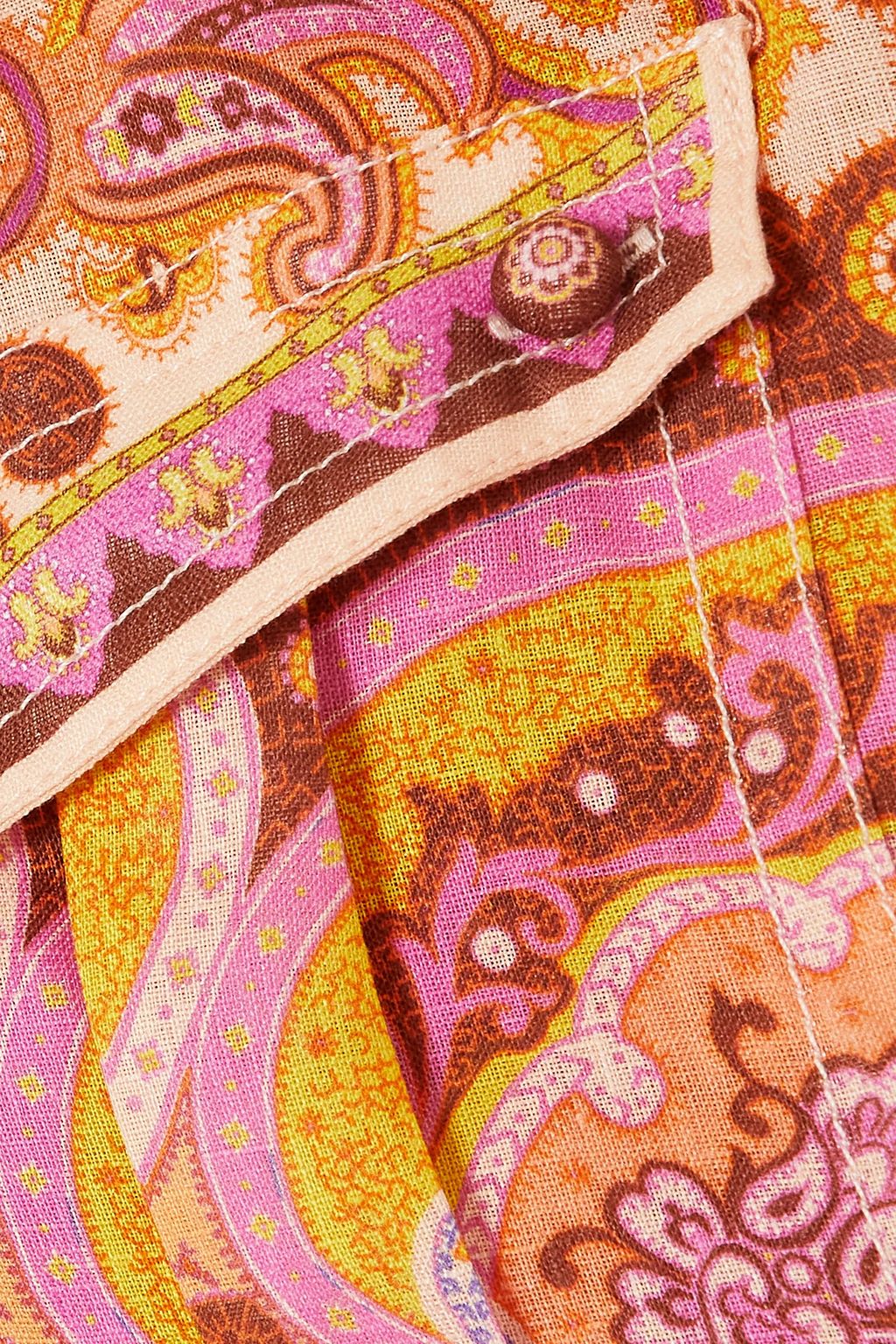 ZIMMERMANN Halcyon belted paisley-print linen playsuit