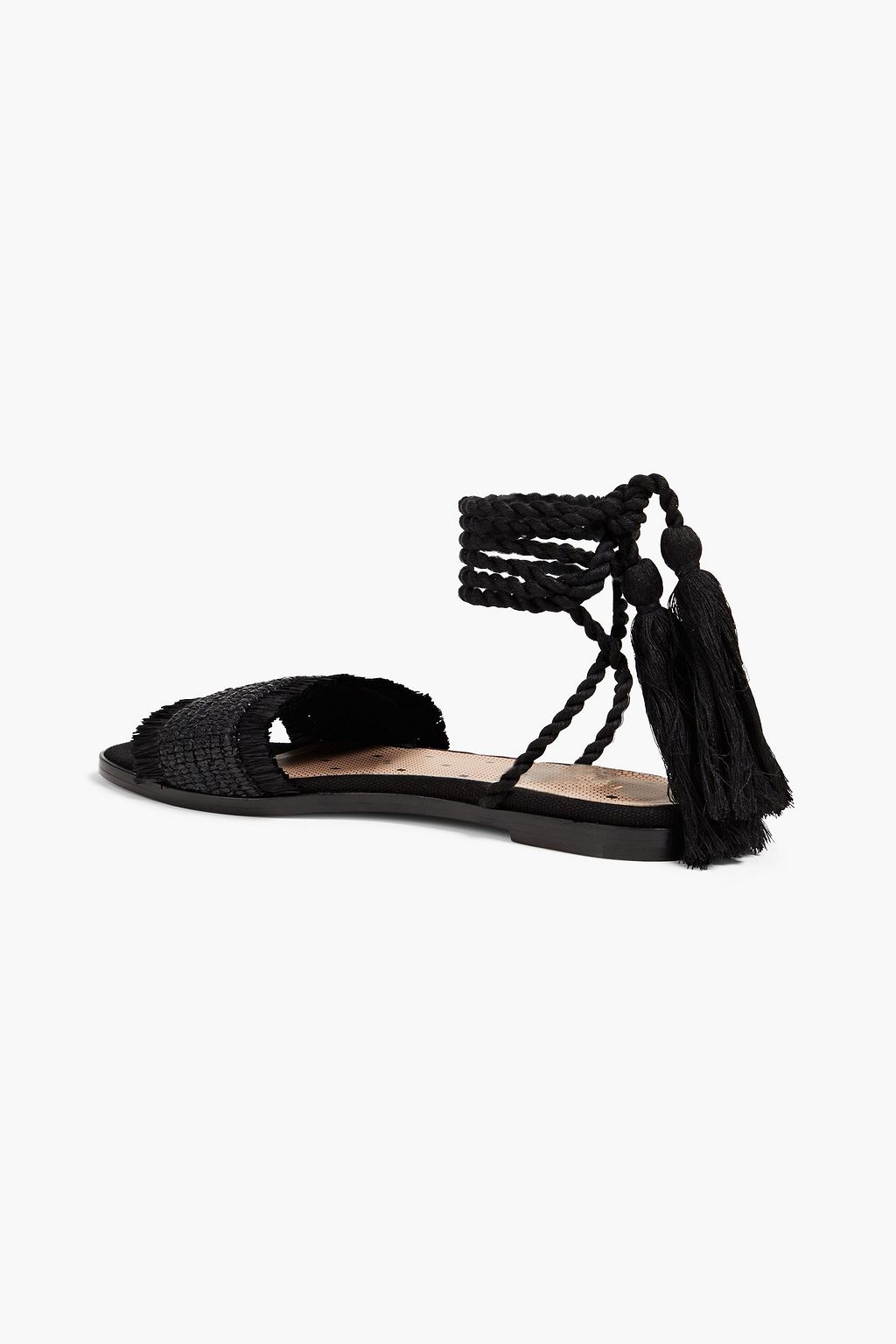 RED(V) Faux raffia sandals