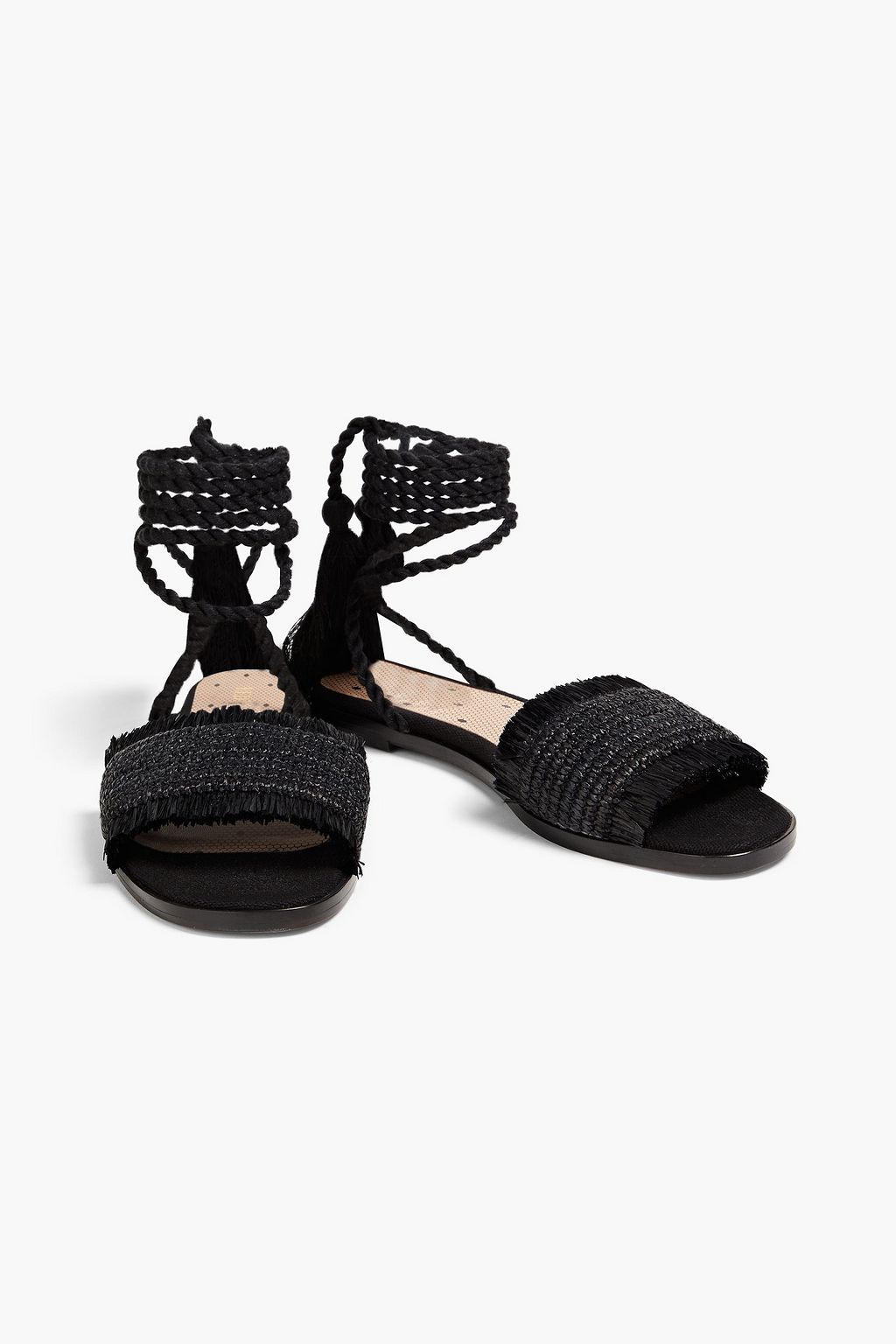 RED(V) Faux raffia sandals