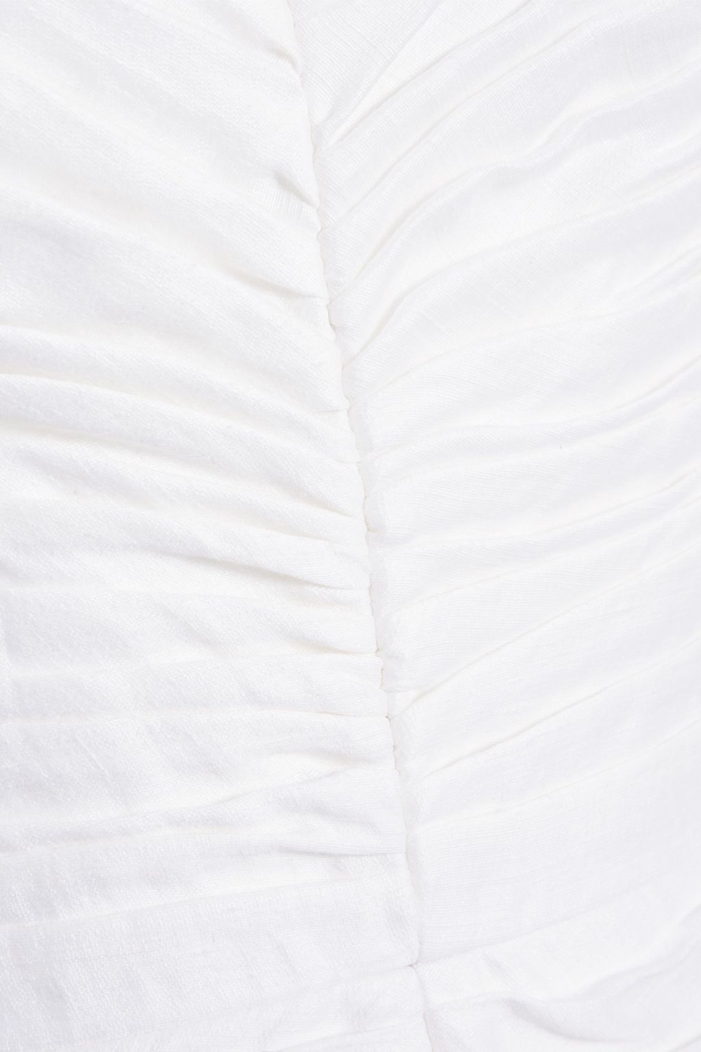 RASARIO Pleated linen-blend mini dress