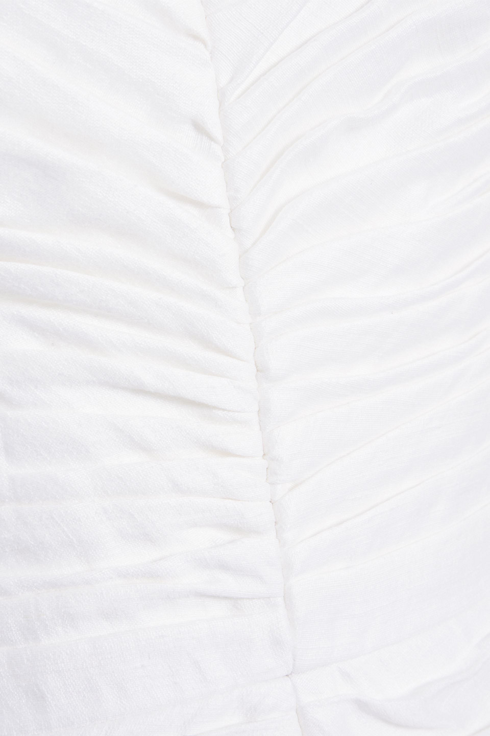 Rasario Pleated Linen-blend Mini Dress In Ivory