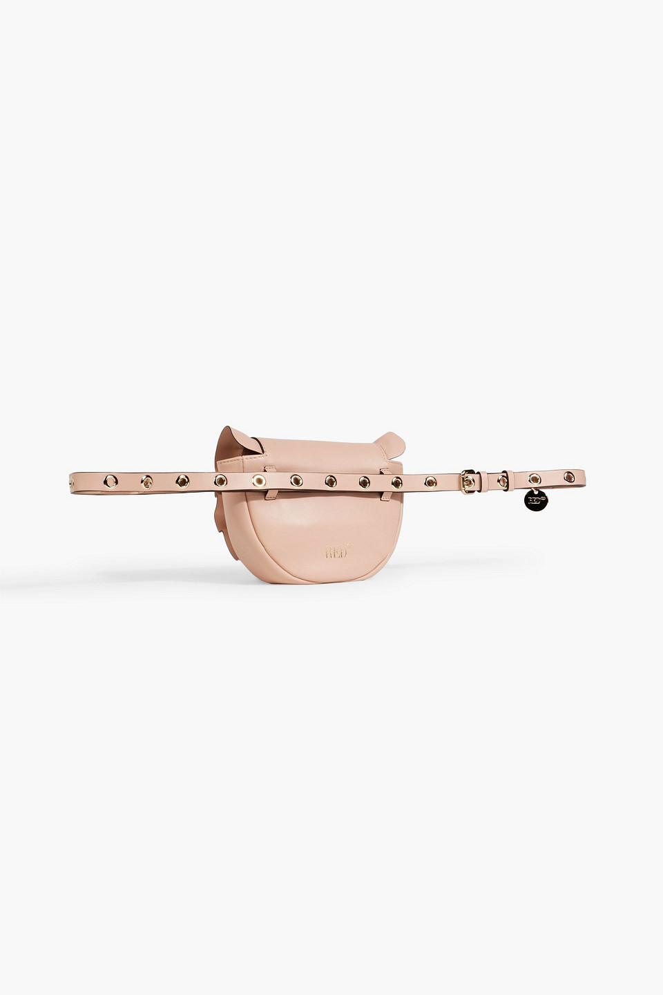 Redv Rock Ruffle Convertible Leather Belt Bag In Pastel Pink