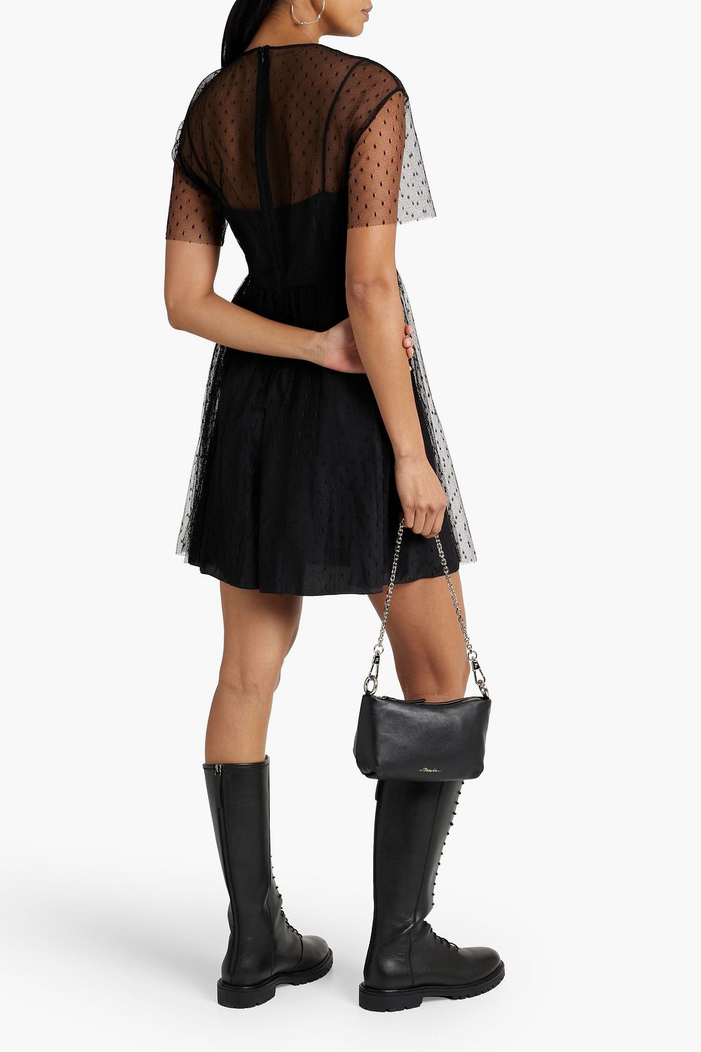REDVALENTINO Point d'esprit mini dress