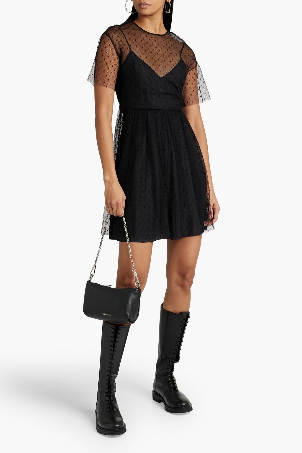 REDVALENTINO Point d'esprit mini dress