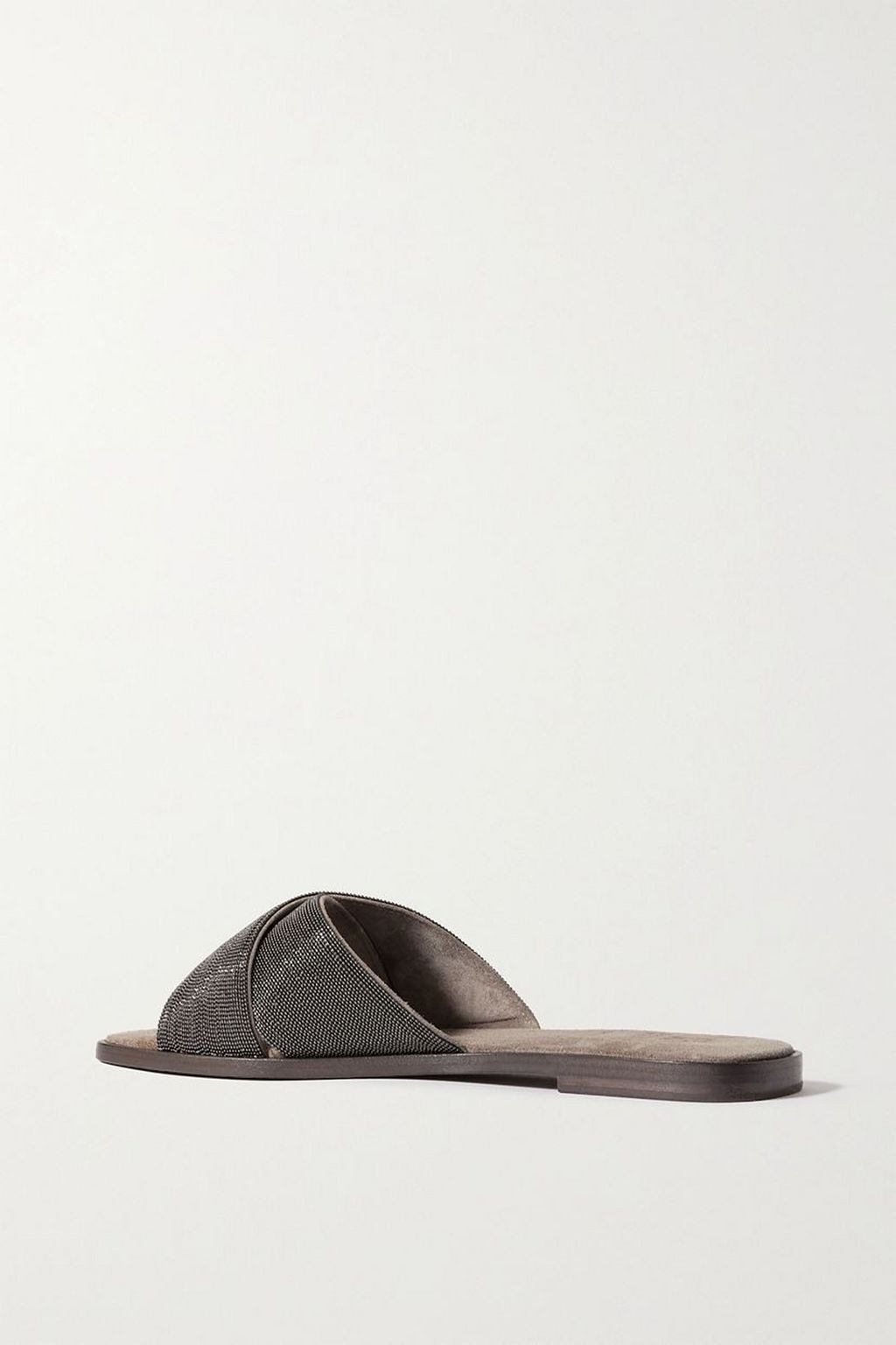 BRUNELLO CUCINELLI Beaded suede slides