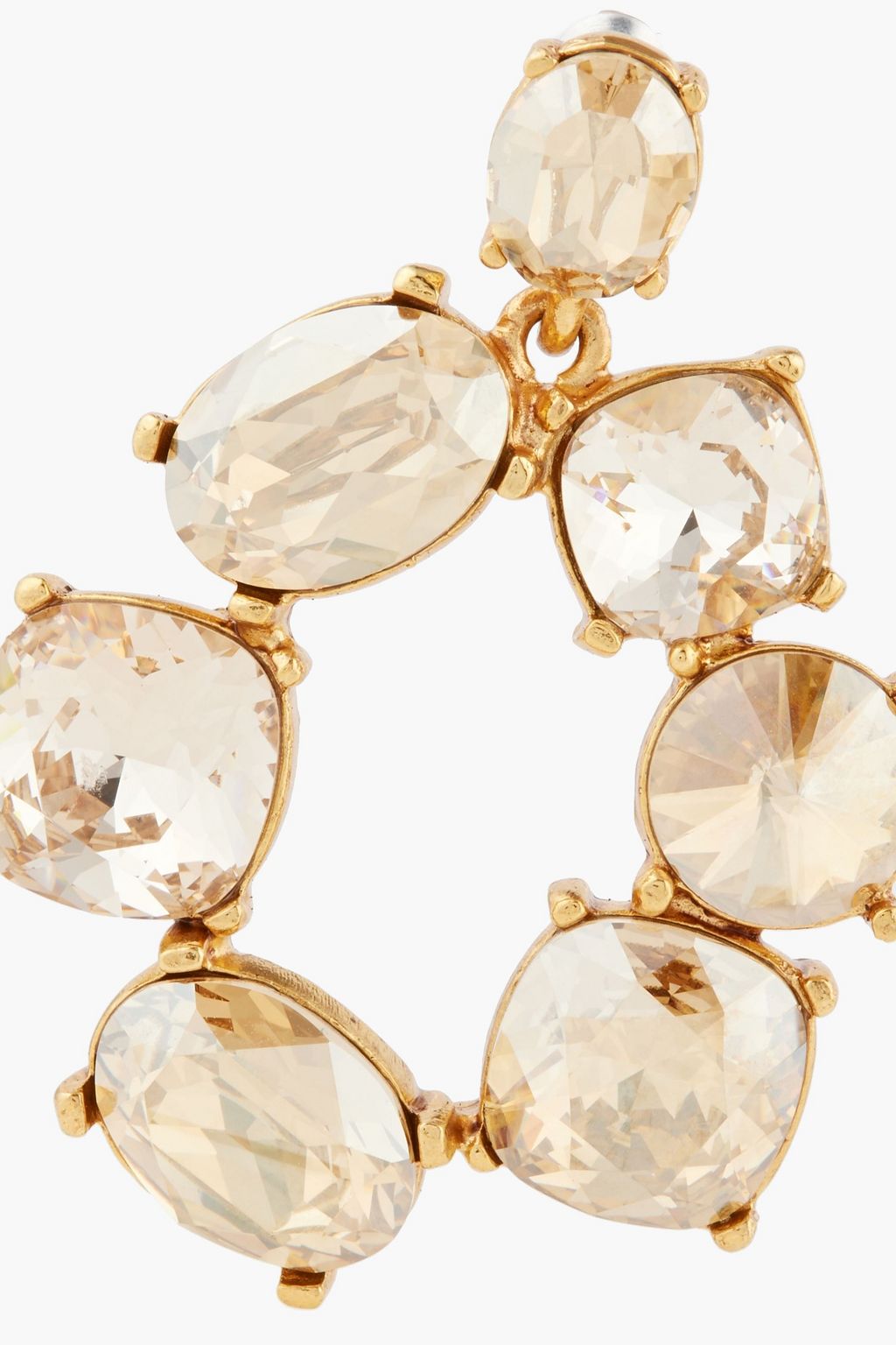 OSCAR DE LA RENTA Silver-tone crystal earrings