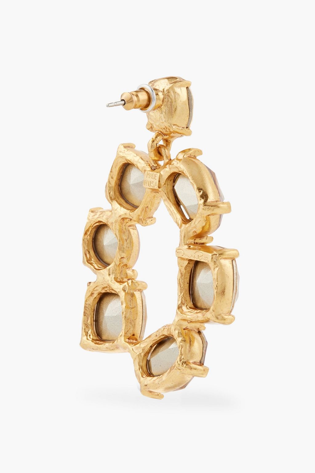 OSCAR DE LA RENTA Silver-tone crystal earrings