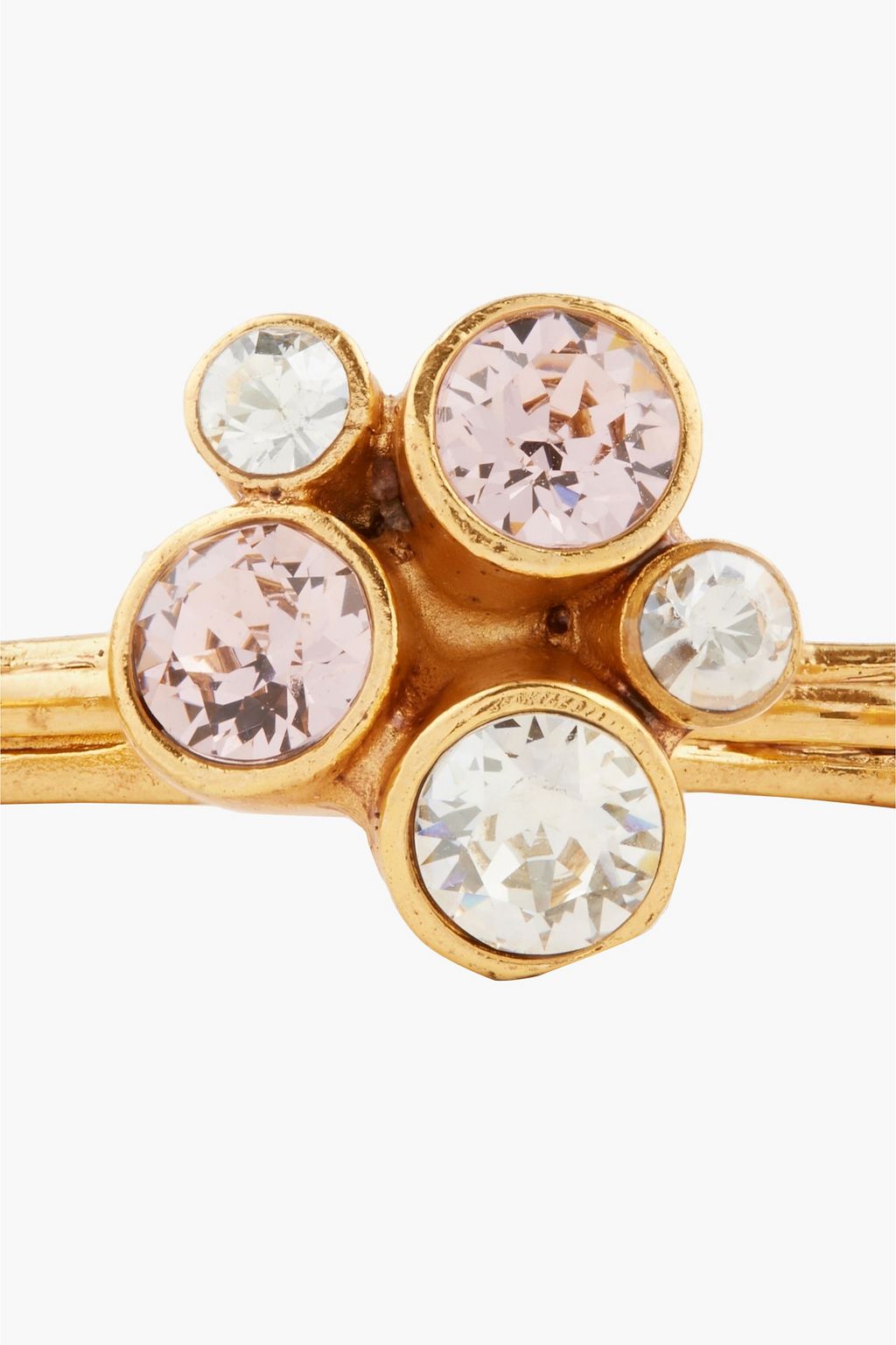 OSCAR DE LA RENTA Gold-tone crystal ring