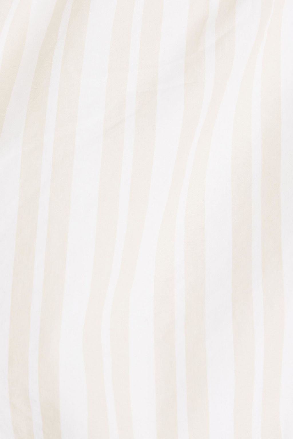 ONIA One-shoulder cropped striped cotton-poplin top