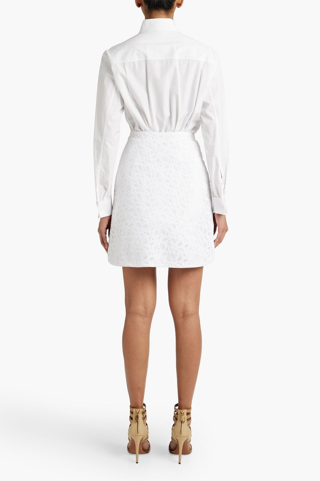 ALAÏA Embroidered tulle mini skirt