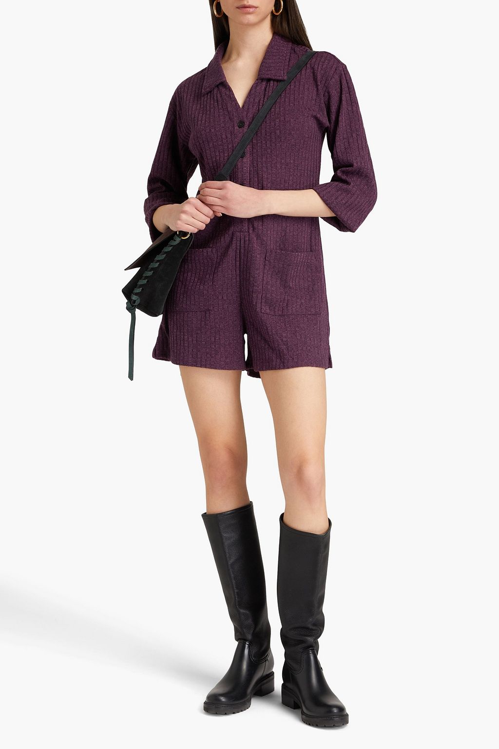 ONIA Ribbed-knit playsuit