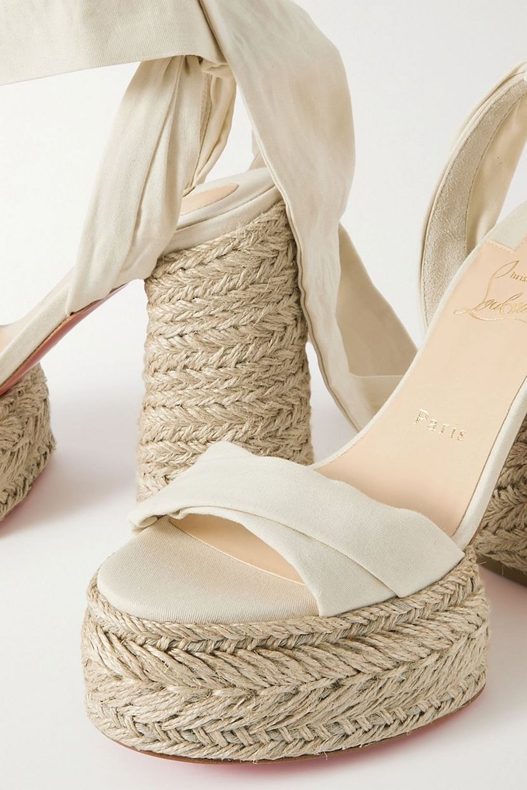 CHRISTIAN LOUBOUTIN Mariza du Desert 130 gabardine espadrille platform sandals