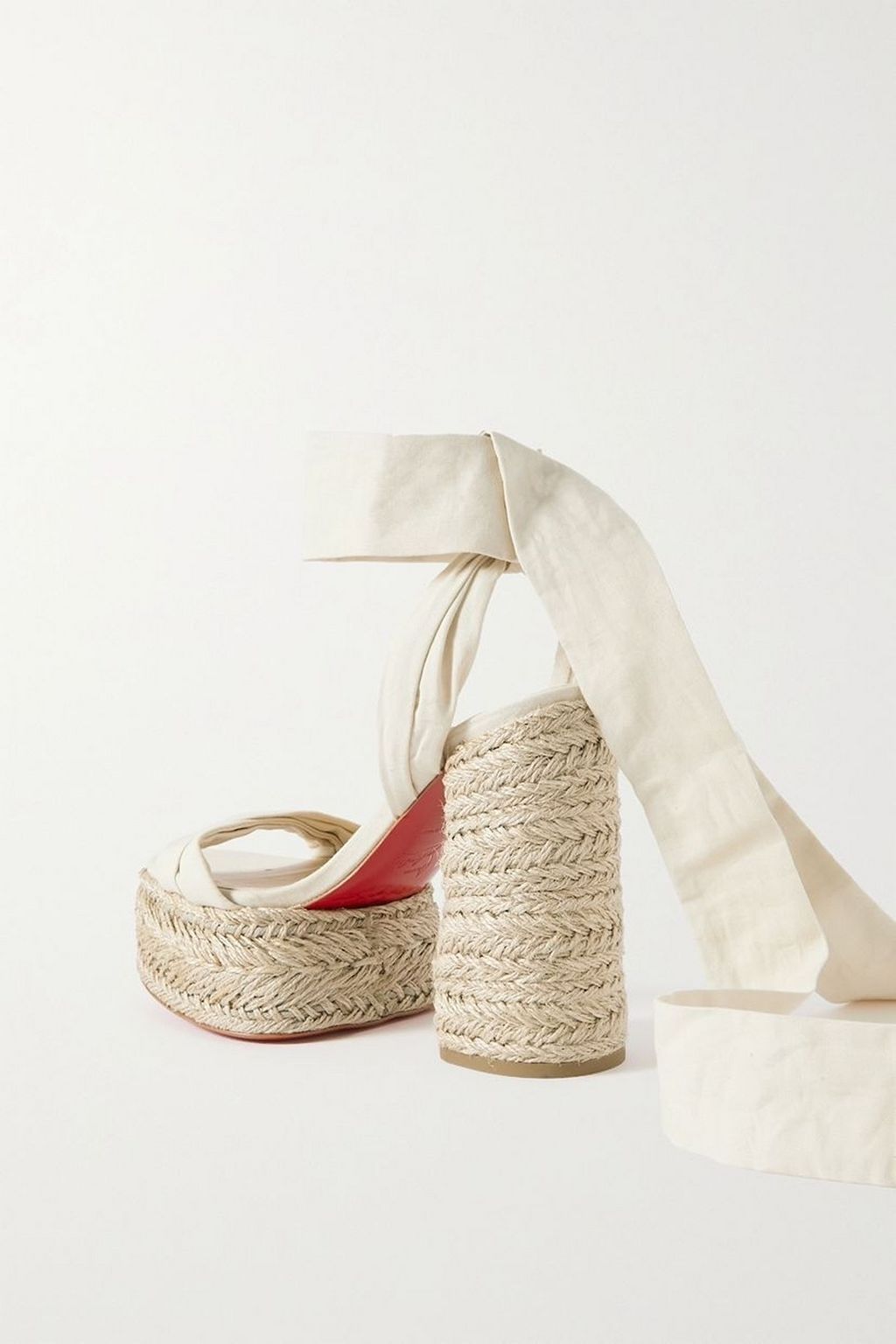 CHRISTIAN LOUBOUTIN Mariza du Desert 130 gabardine espadrille platform sandals
