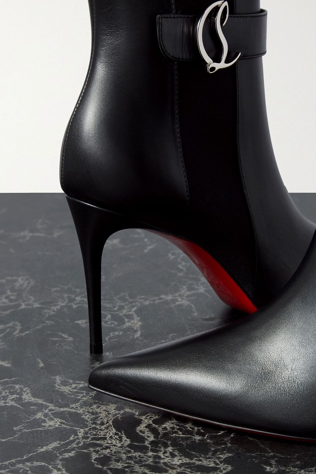 CHRISTIAN LOUBOUTIN CL leather ankle boots