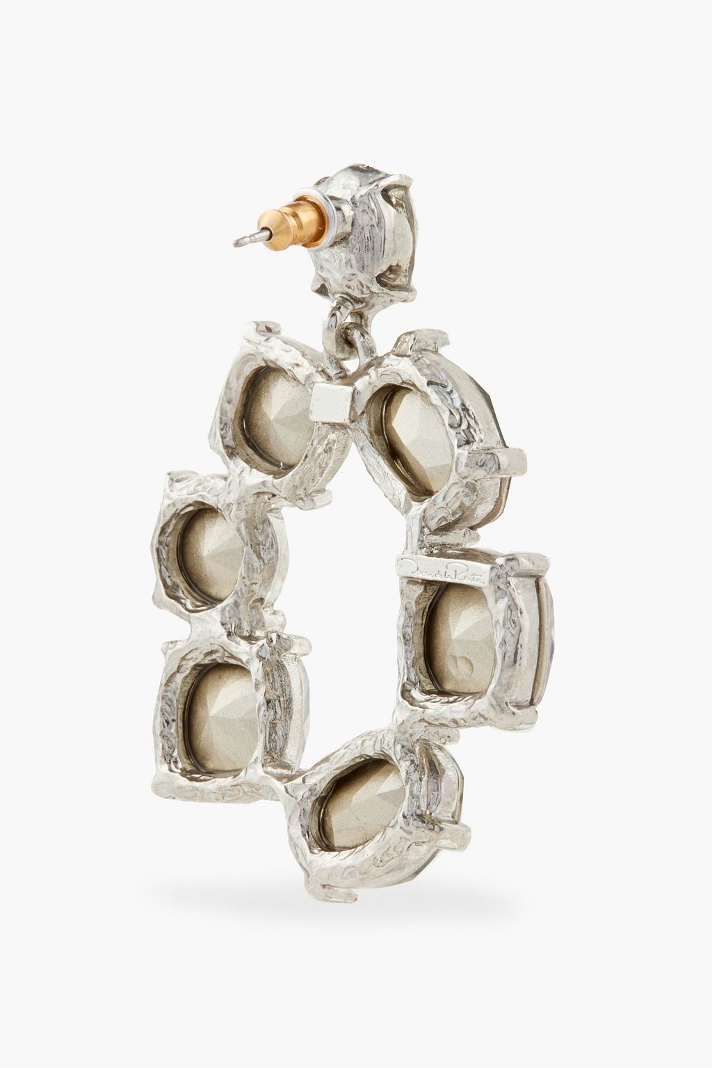 OSCAR DE LA RENTA Silver-tone crystal earrings