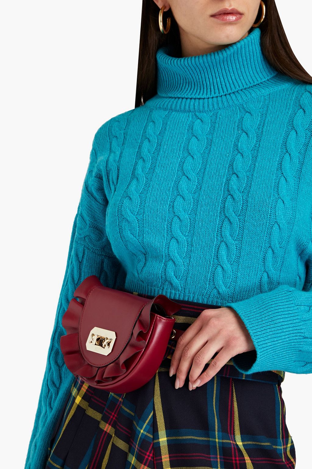 RED(V) Rock Ruffles leather belt bag