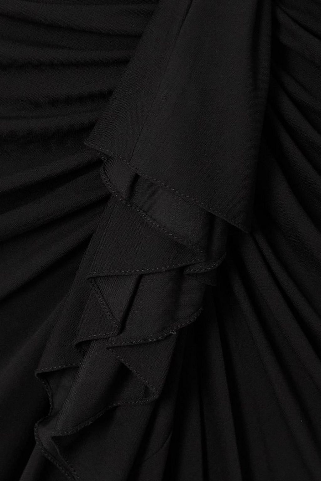 ALEXANDRE VAUTHIER ストレッチクレープ マキシワンピース ラッフル付き＆ルーシュ入り