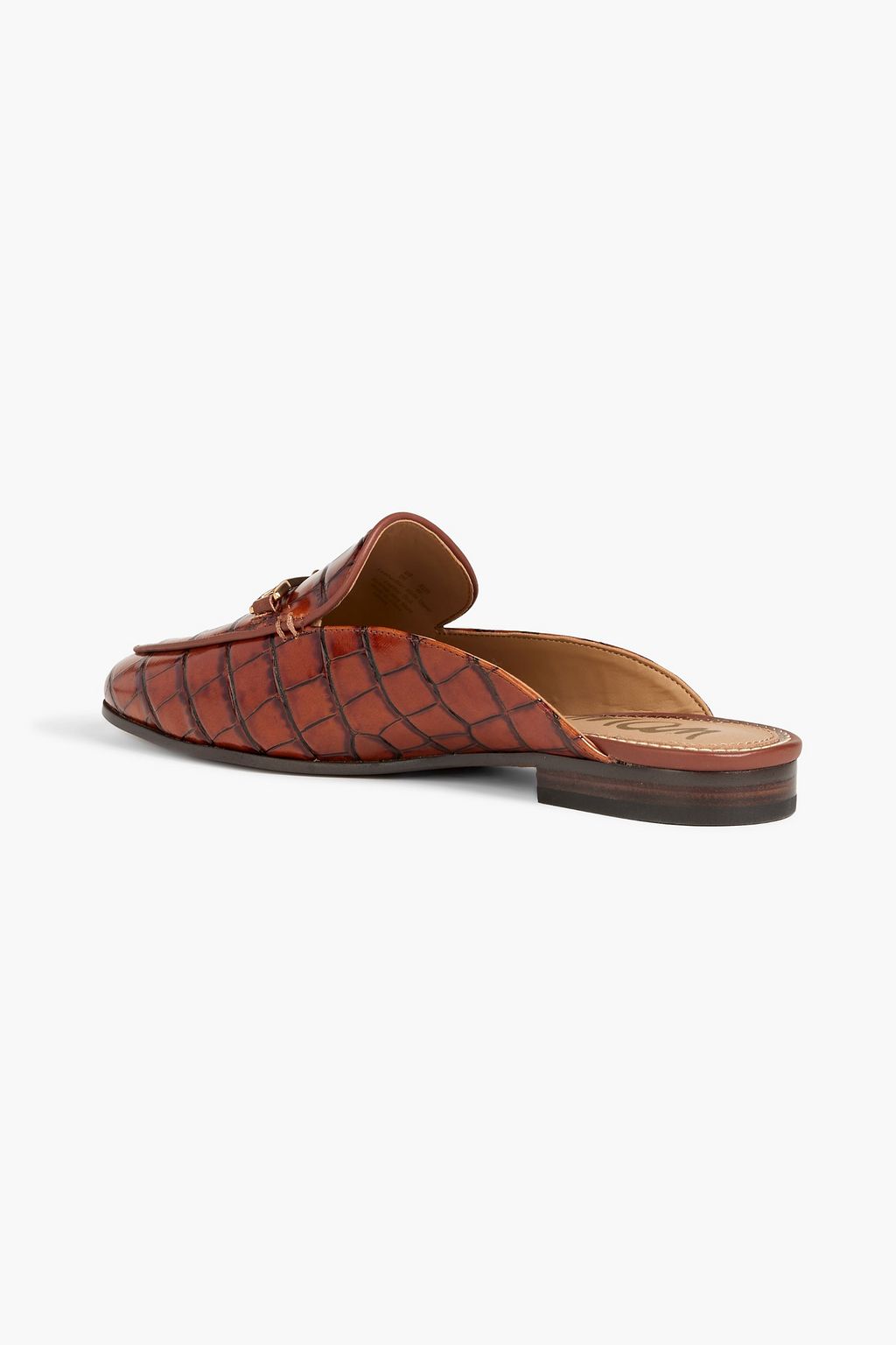 SAM EDELMAN شبشب ’ليني’ من الجلد بنمط التمساح مزين بزخارف