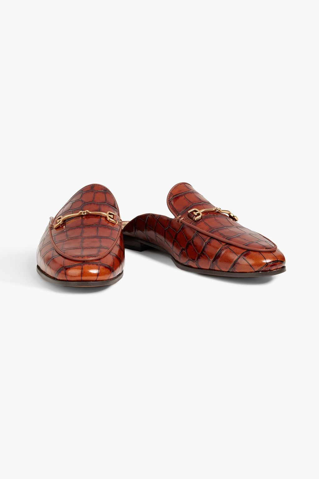 SAM EDELMAN شبشب ’ليني’ من الجلد بنمط التمساح مزين بزخارف