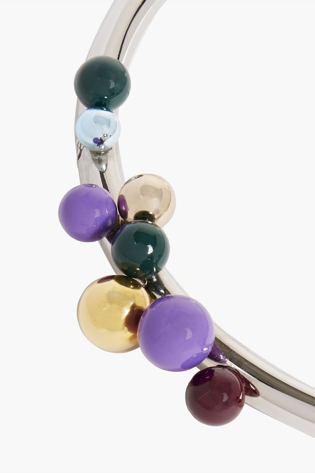 DRIES VAN NOTEN Silver-tone enamel necklace
