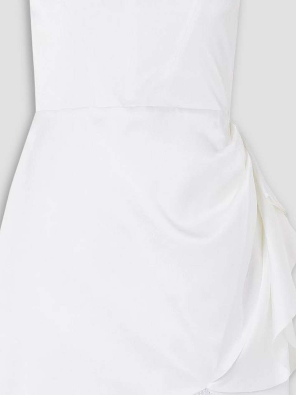 crawford sequin-embellished satin-crepe mini dress