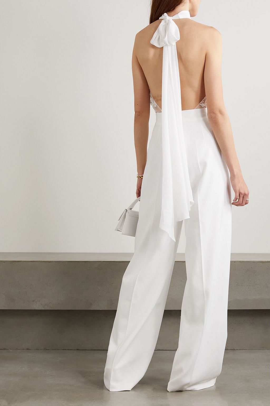 RIME ARODAKY Carolyn embellished lace, chiffon and crepe jumpsuit