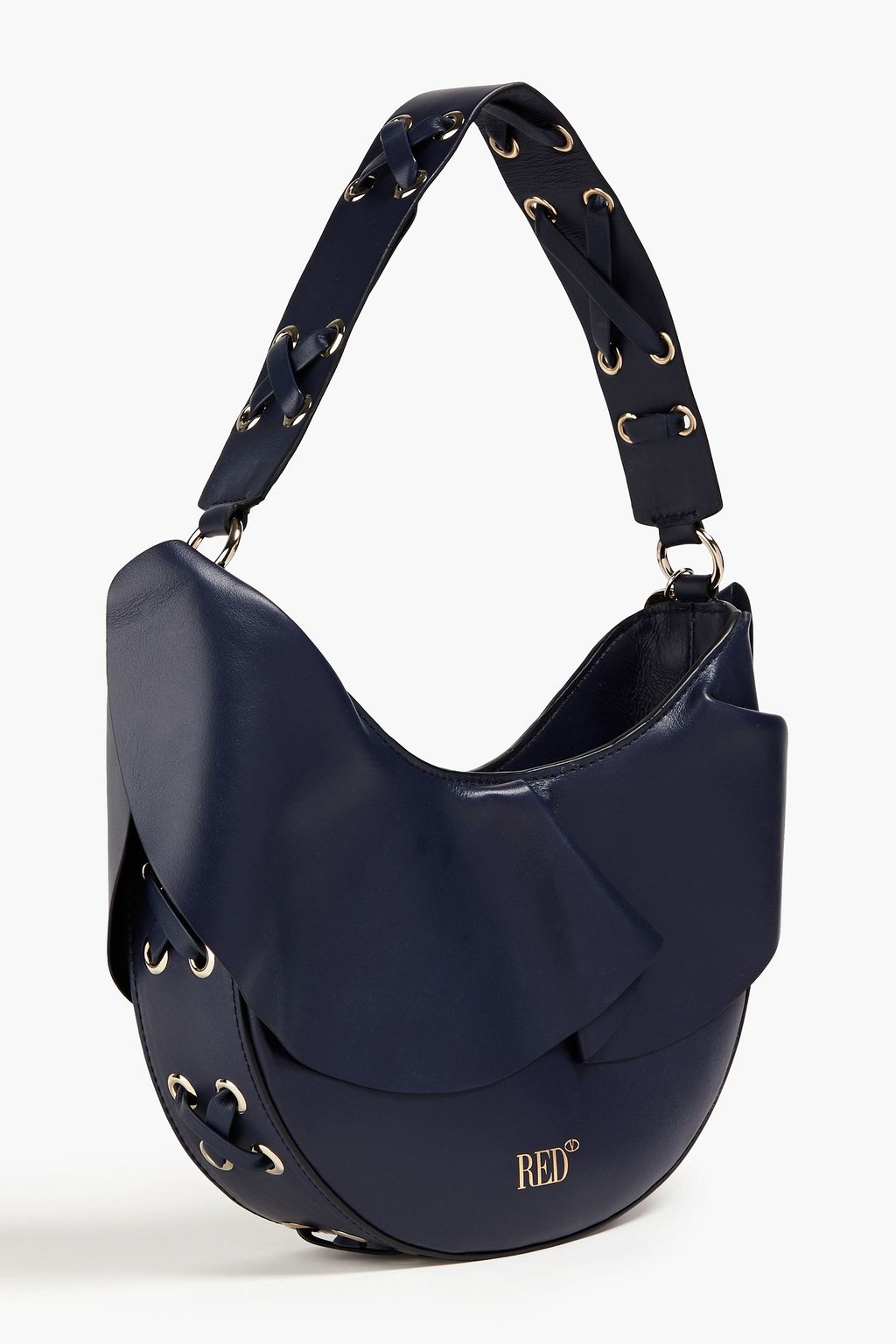 RED(V) Ruffled leather shoulder bag
