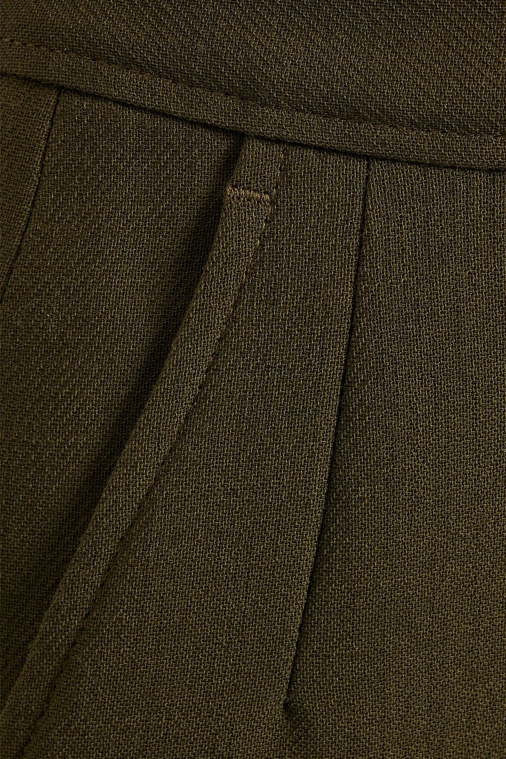 DRIES VAN NOTEN Pintucked wool-twill wide-leg pants
