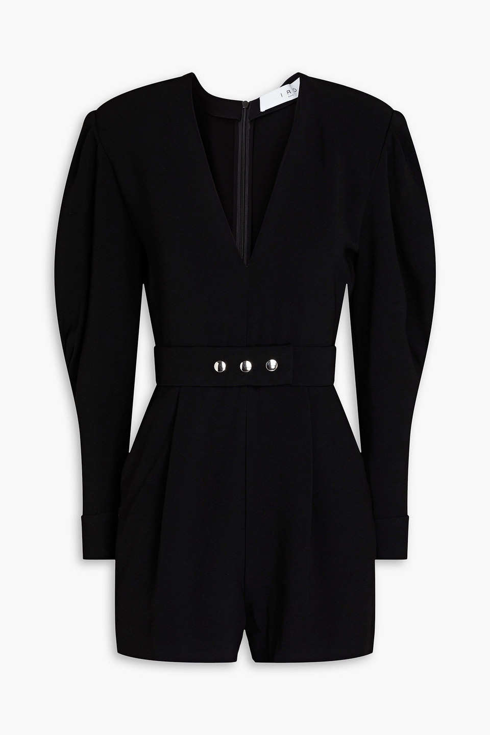 IRO - Narma pleated crepe playsuit - Black - FR 34