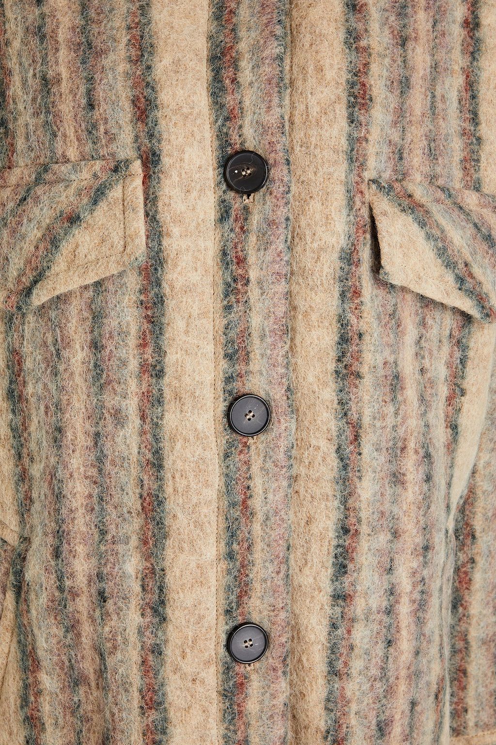 IRO Oversized striped brushed knitted jacket